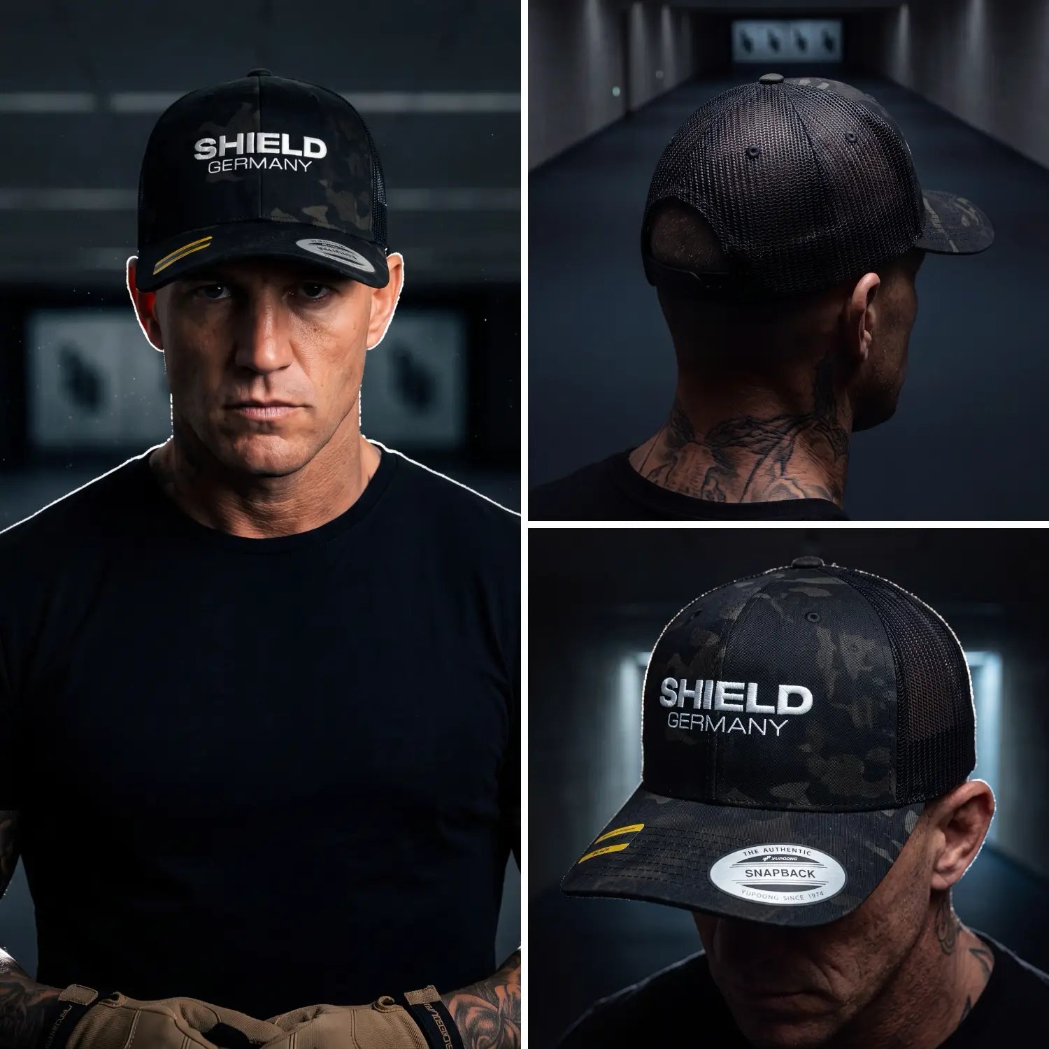 SHIELD Germany - Snapback Cap - Multicam Black