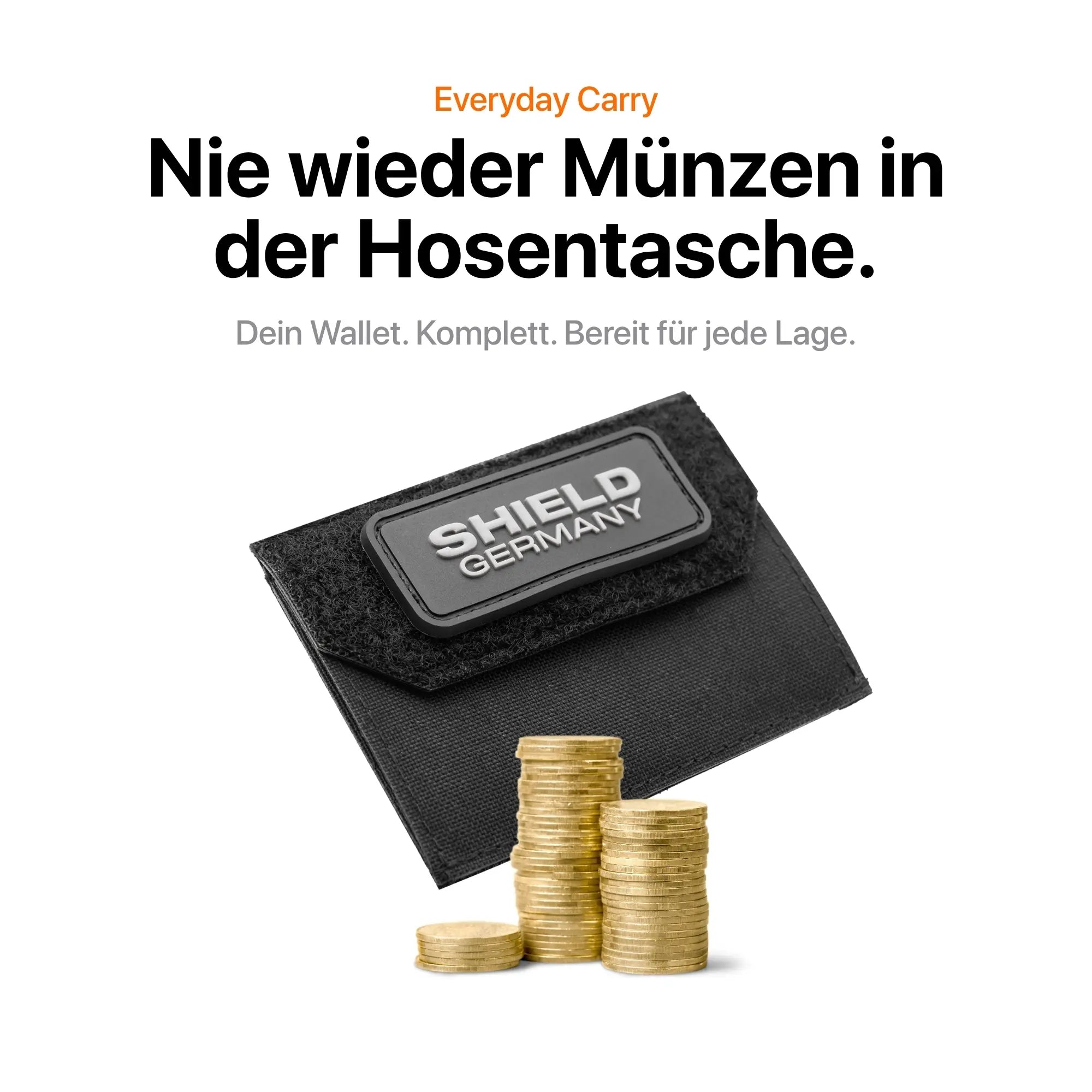 Tactical Wallet Münzfach - Schwarz