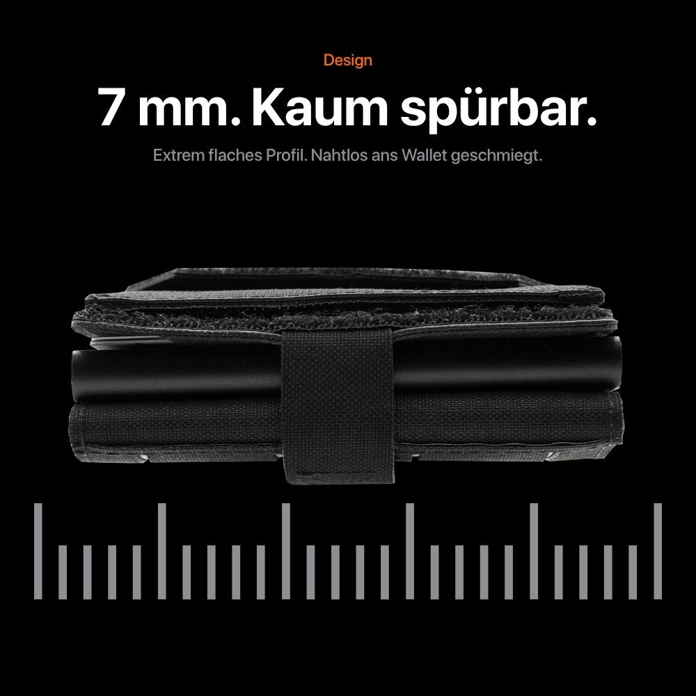Tactical Wallet Münzfach - Schwarz