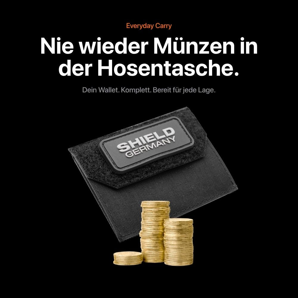 Tactical Wallet Münzfach - Schwarz
