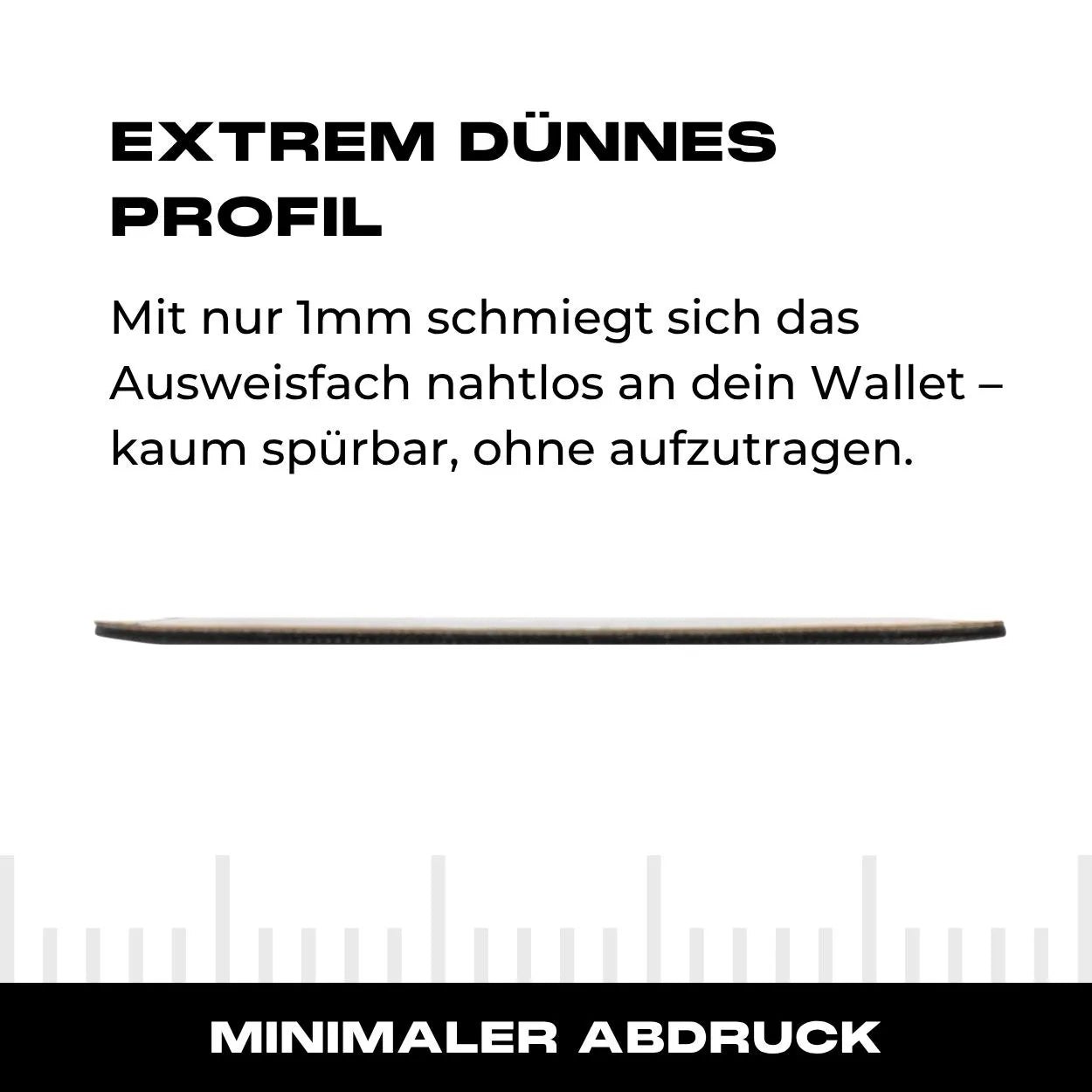 Ausweisfach mit Hakenklett in Schwarz