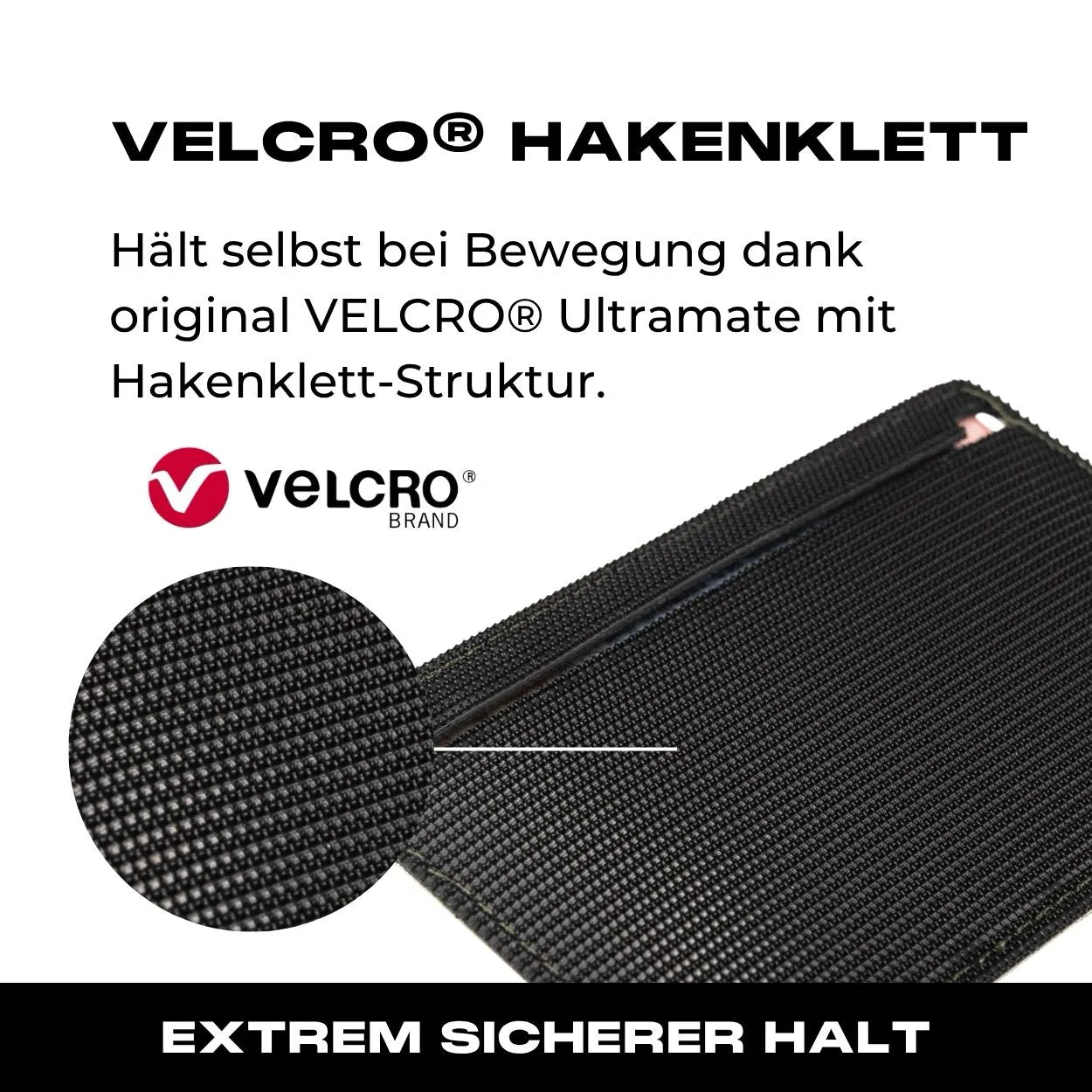 Ausweisfach mit Hakenklett in Wolfgrey