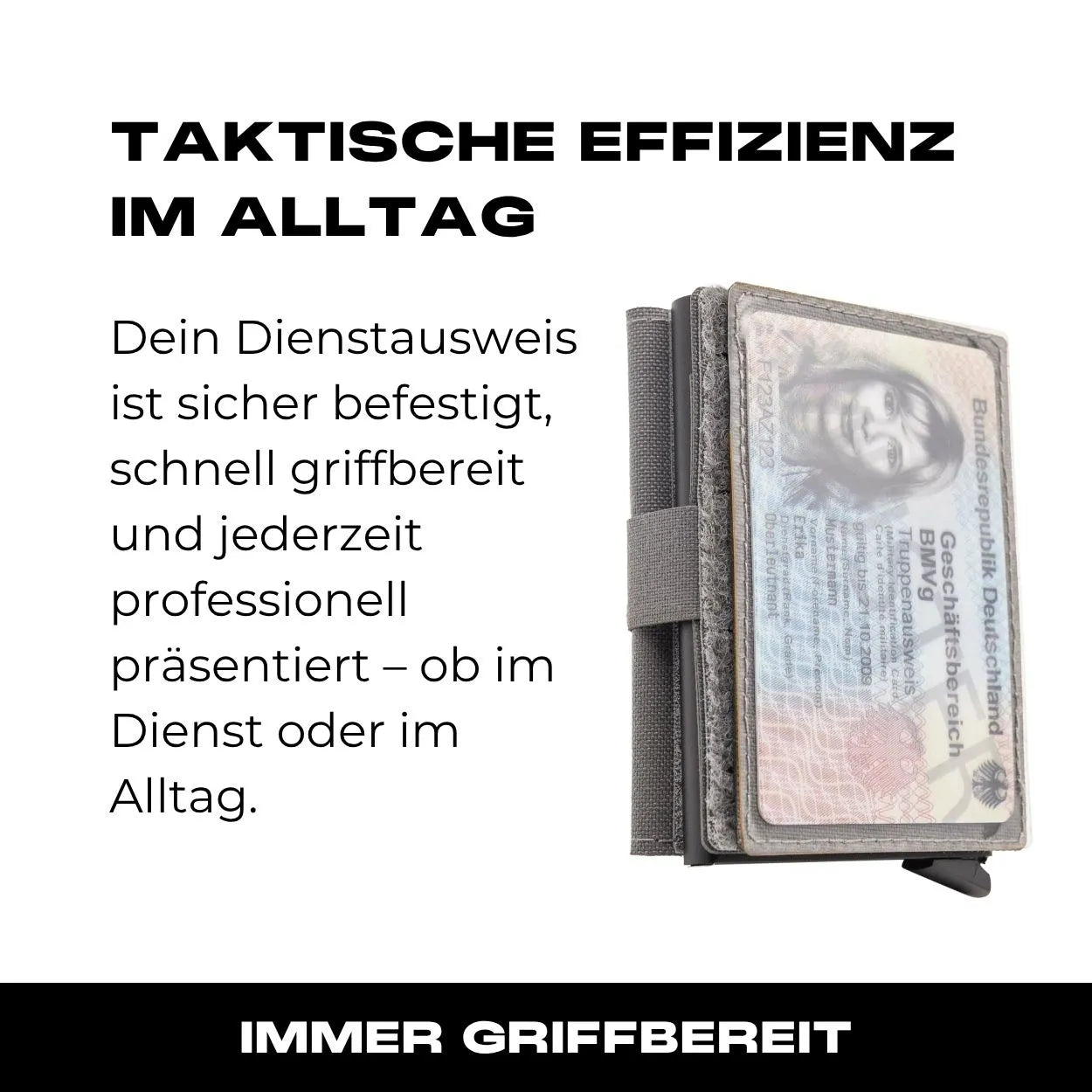 Ausweisfach mit Hakenklett in WG