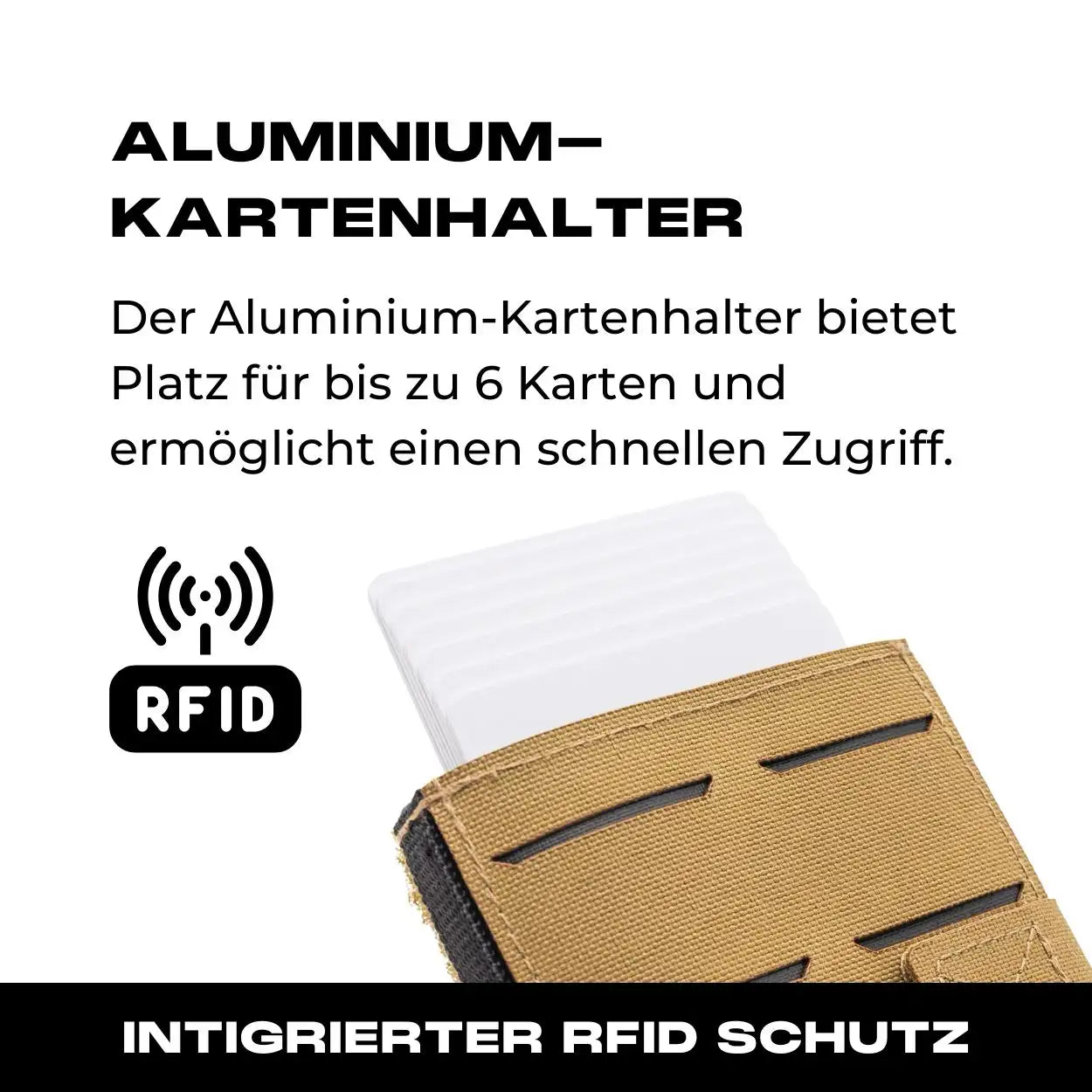 Tactical Wallet inkl. 3x Patch + Münzfach - Coyote