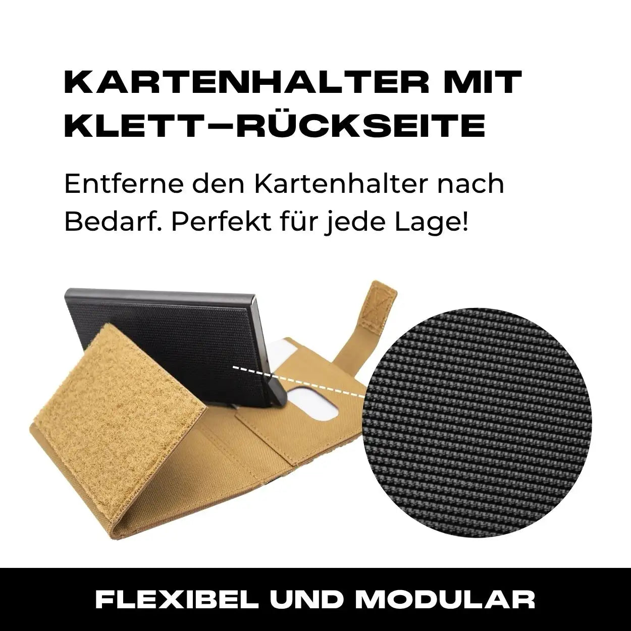 Tactical Wallet inkl. 3x Patch + Münzfach - Coyote