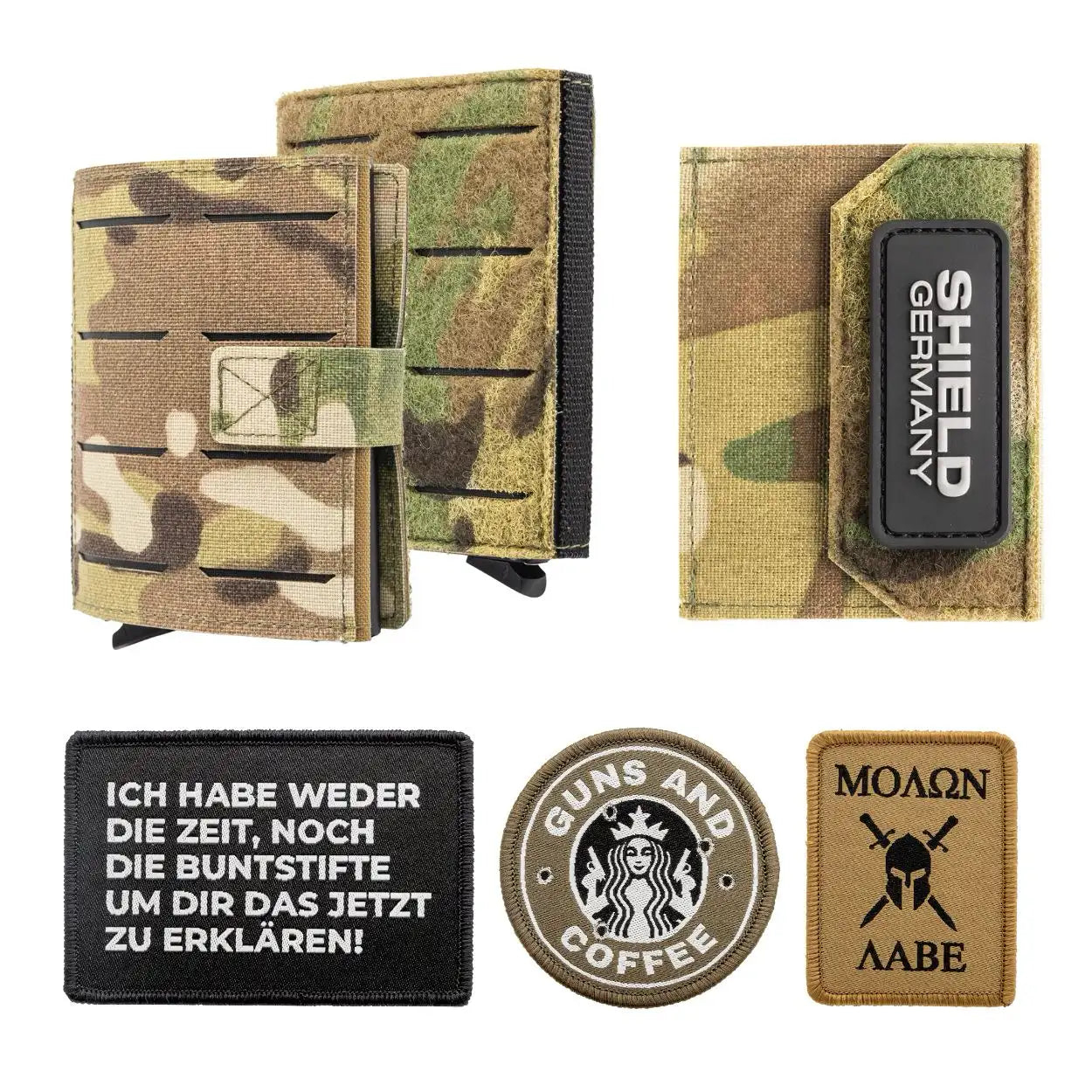 Tactical Wallet inkl. 3x Patch + Münzfach - Multicam Hell