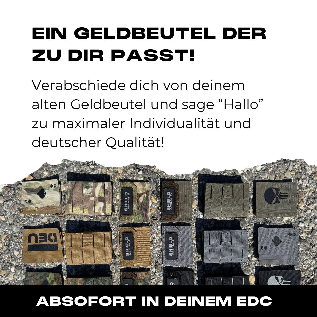 Tactical Wallet inkl. 3x Patch + Münzfach - Multicam Hell