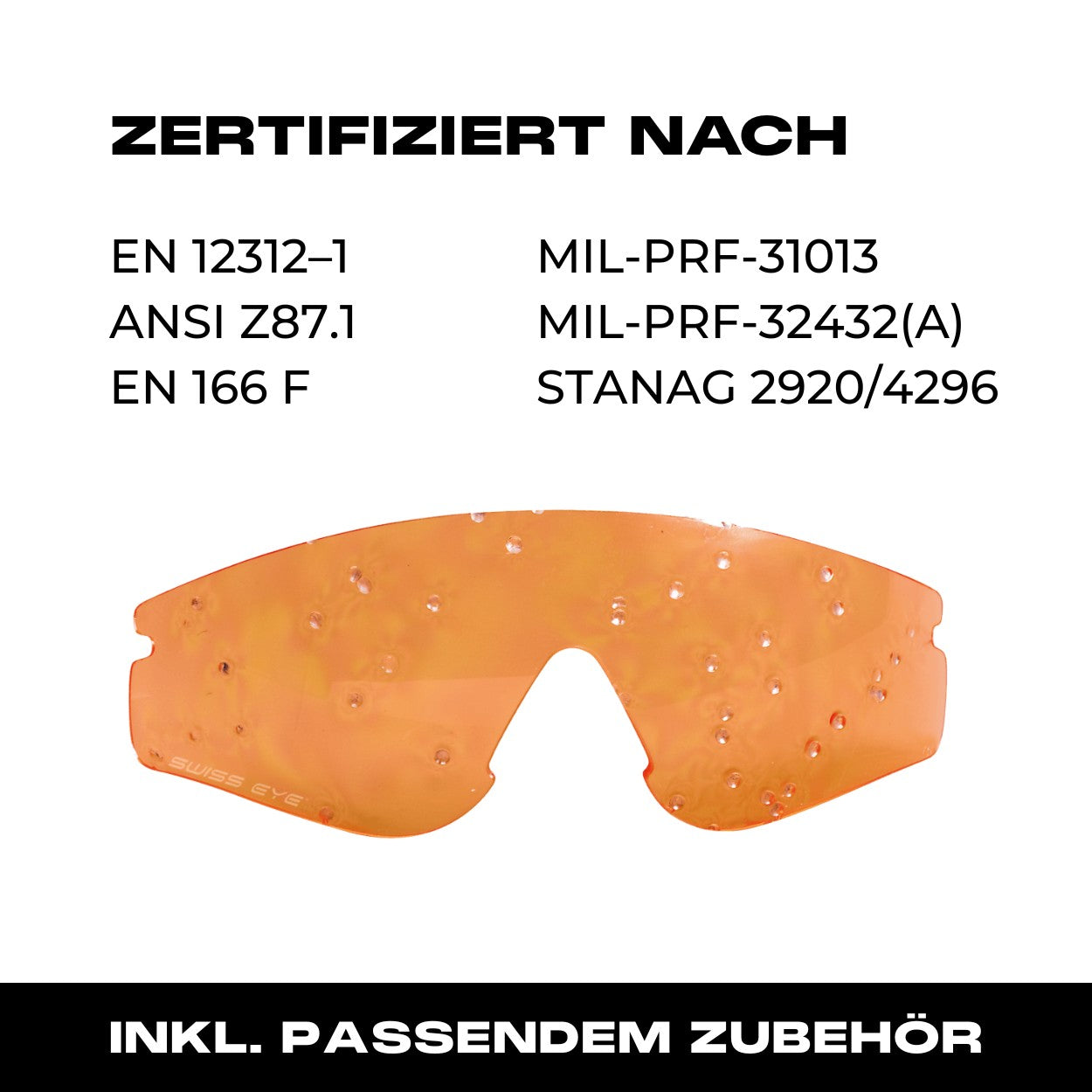 Swiss Eye Apache Schießbrille Schwarz