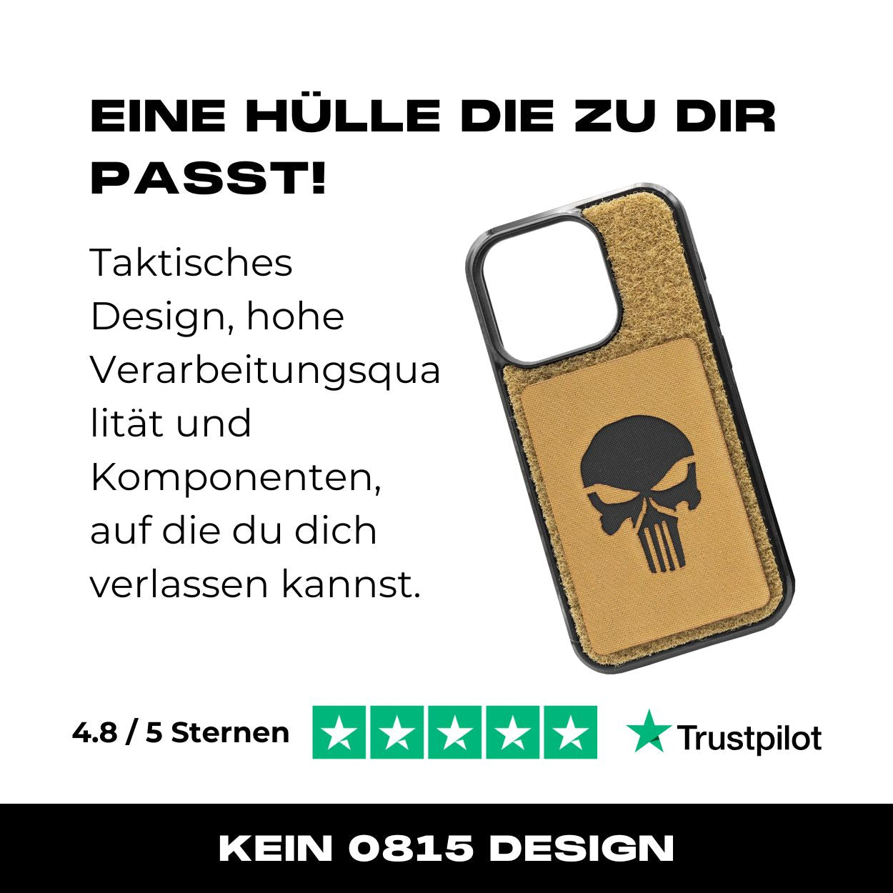 Tactical Case mit Coyote Flauschklett - iPhone 14 Reihe