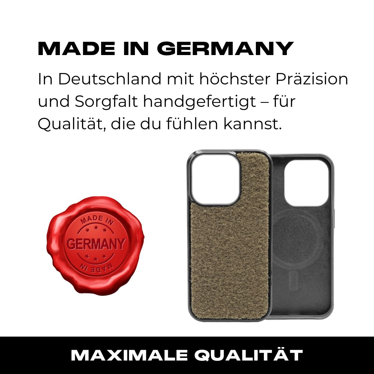 Tactical Case mit Steingrau Oliv Flauschklett - iPhone 14 Reihe