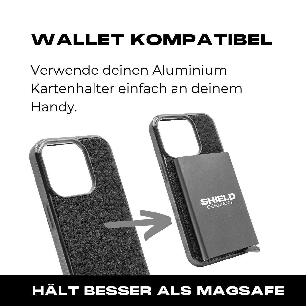 Tactical Case mit schwarzem Flauschklett - iPhone 15 Reihe