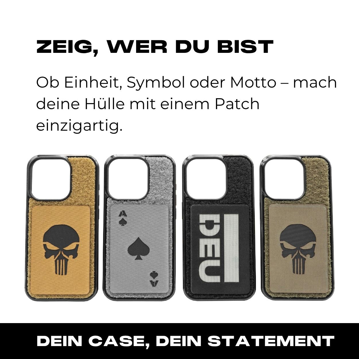 Tactical Case mit Wolfgrey Flauschklett - iPhone 15 Reihe