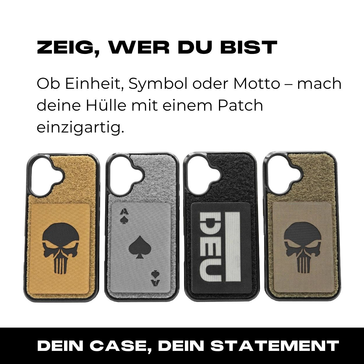 Tactical Case mit Wolfgrey Flauschklett - iPhone 16 Reihe