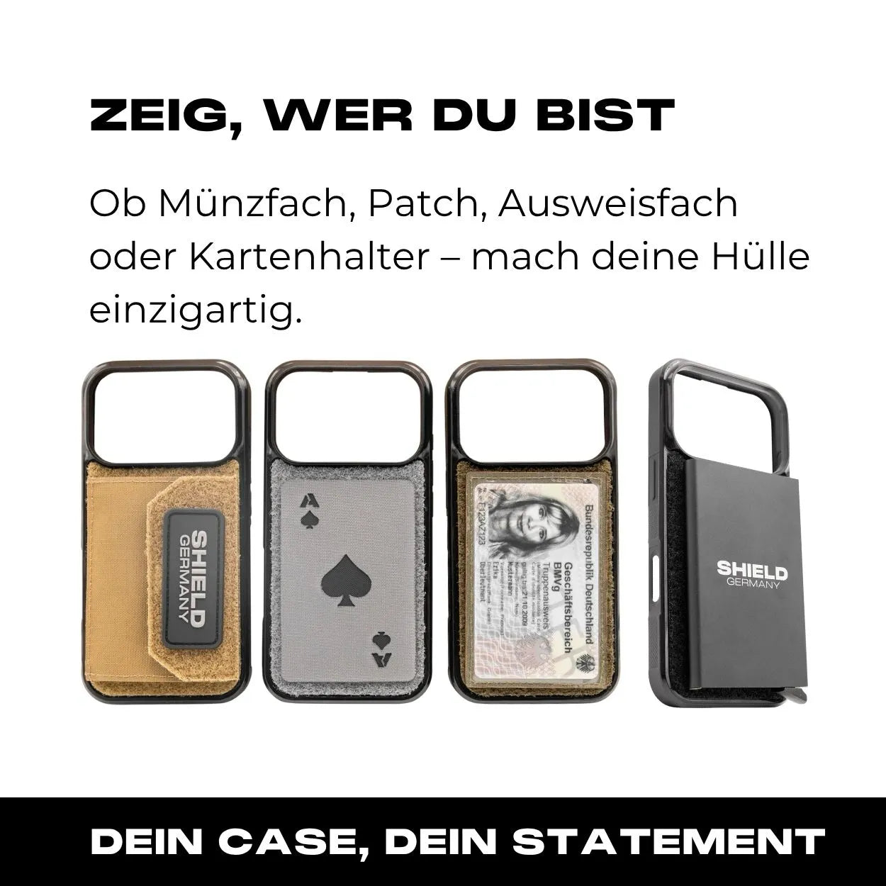 Tactical Case mit Wolfgrey Flauschklett - iPhone 17 Reihe