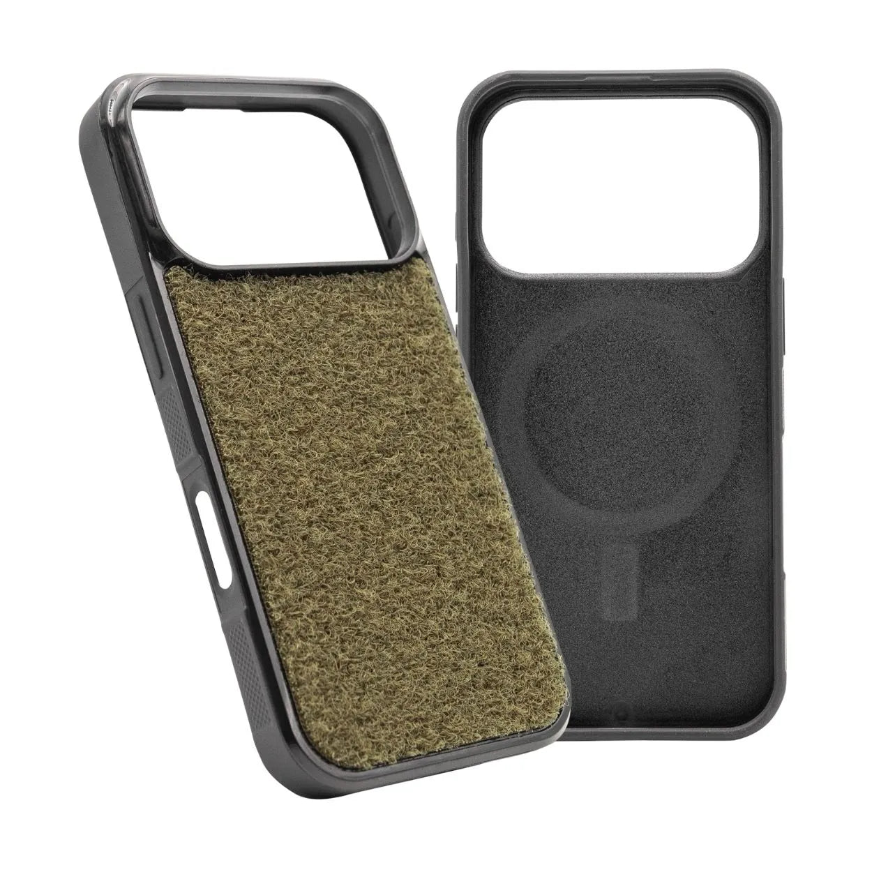Tactical Case mit Steingrau Oliv Flauschklett - iPhone 17 Reihe
