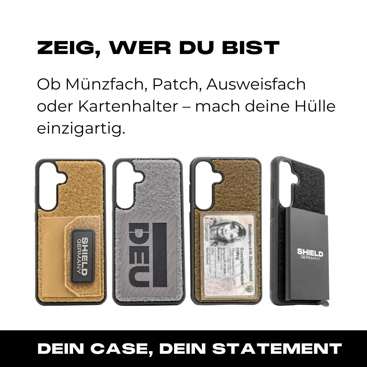 Tactical Case mit Steingrau Oliv Flauschklett - Samsung Galaxy S23 Reihe