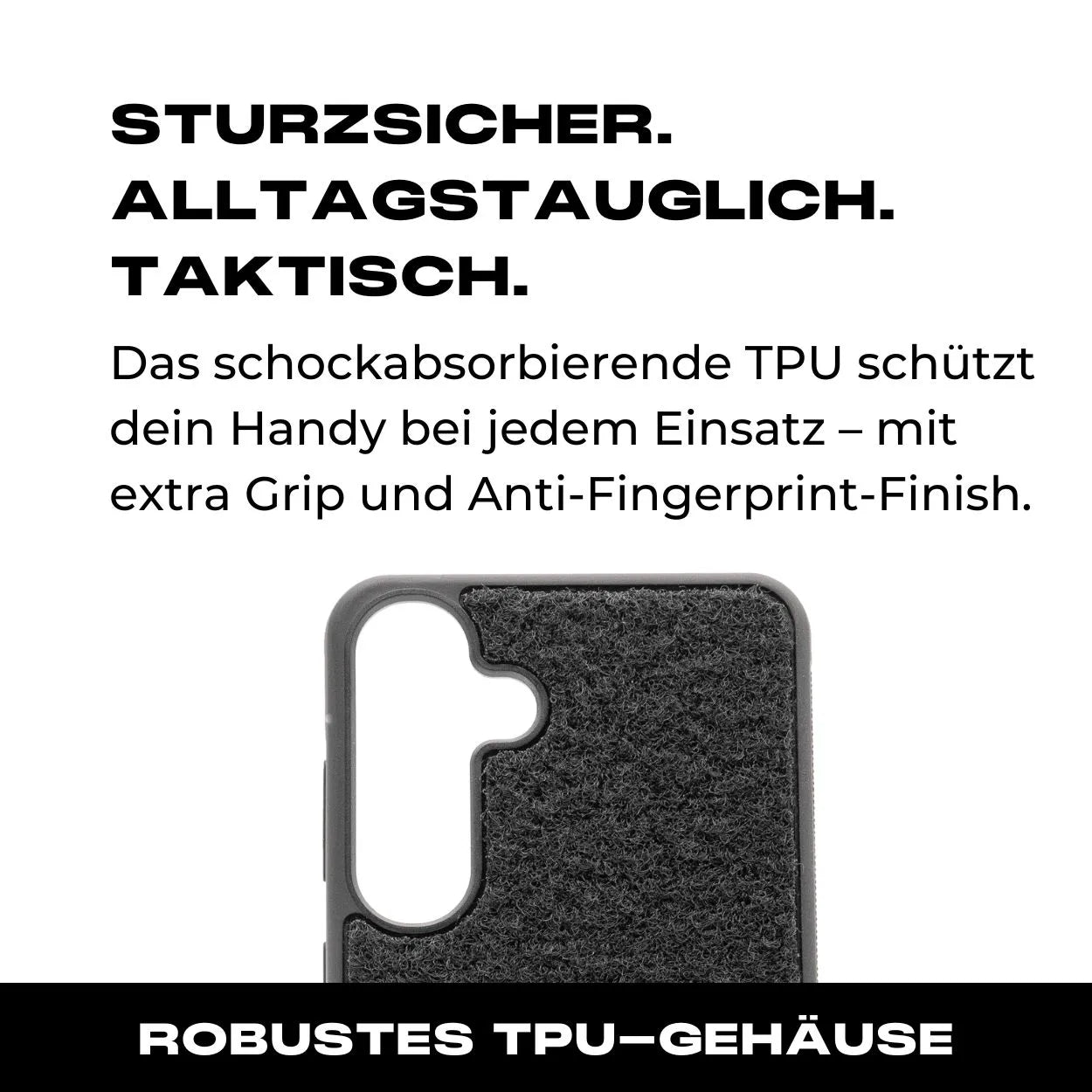 Tactical Case mit schwarzem Flauschklett - Samsung Galaxy S23 Reihe