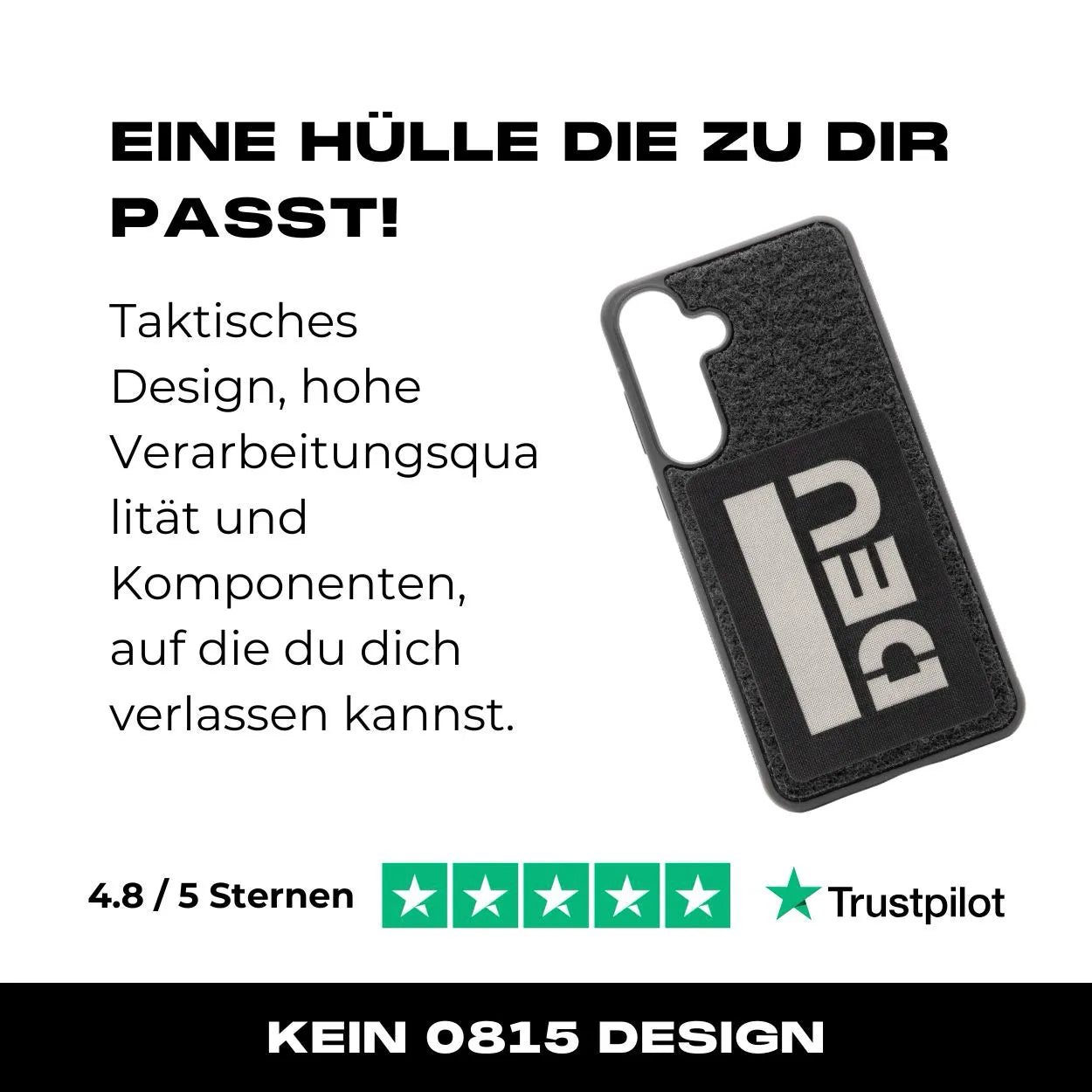 Tactical Case mit schwarzem Flauschklett - Samsung Galaxy S23 Reihe