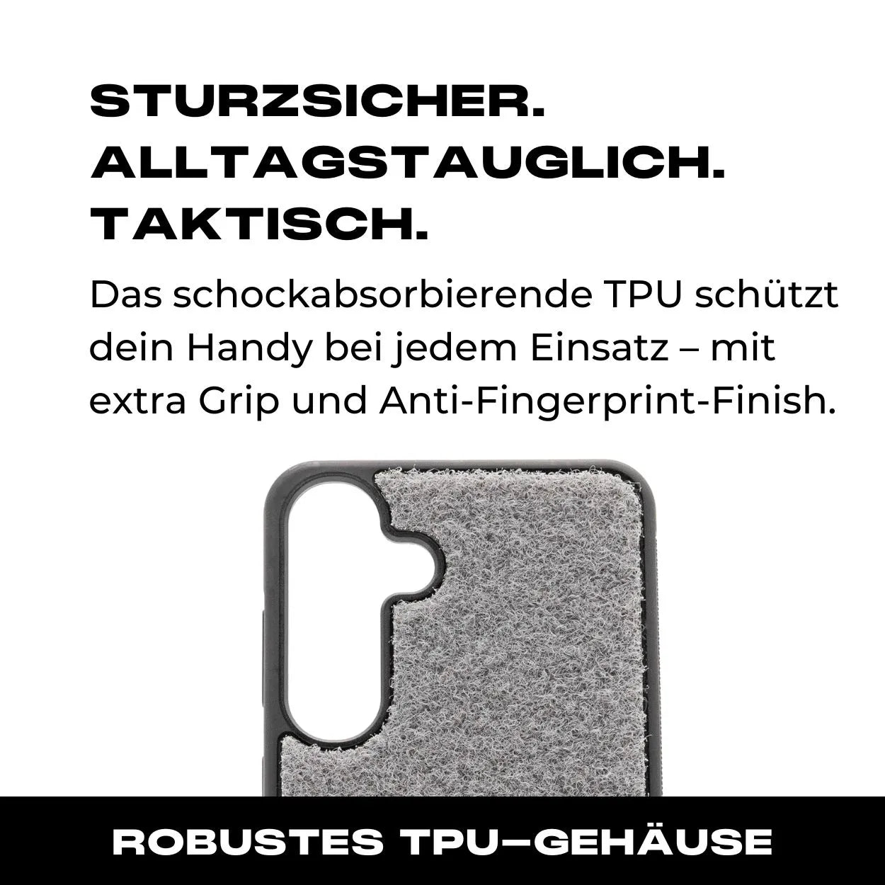 Tactical Case mit Wolfgrey Flauschklett - Samsung Galaxy S23 Reihe