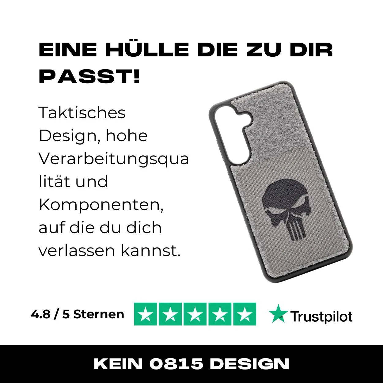 Tactical Case mit Wolfgrey Flauschklett - Samsung Galaxy S25 Reihe