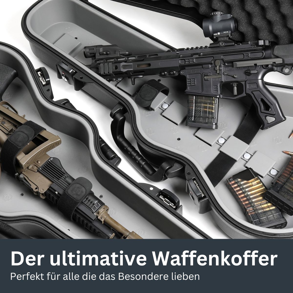 Hartschalenkoffer klein - Gitarren Optik Schwarz