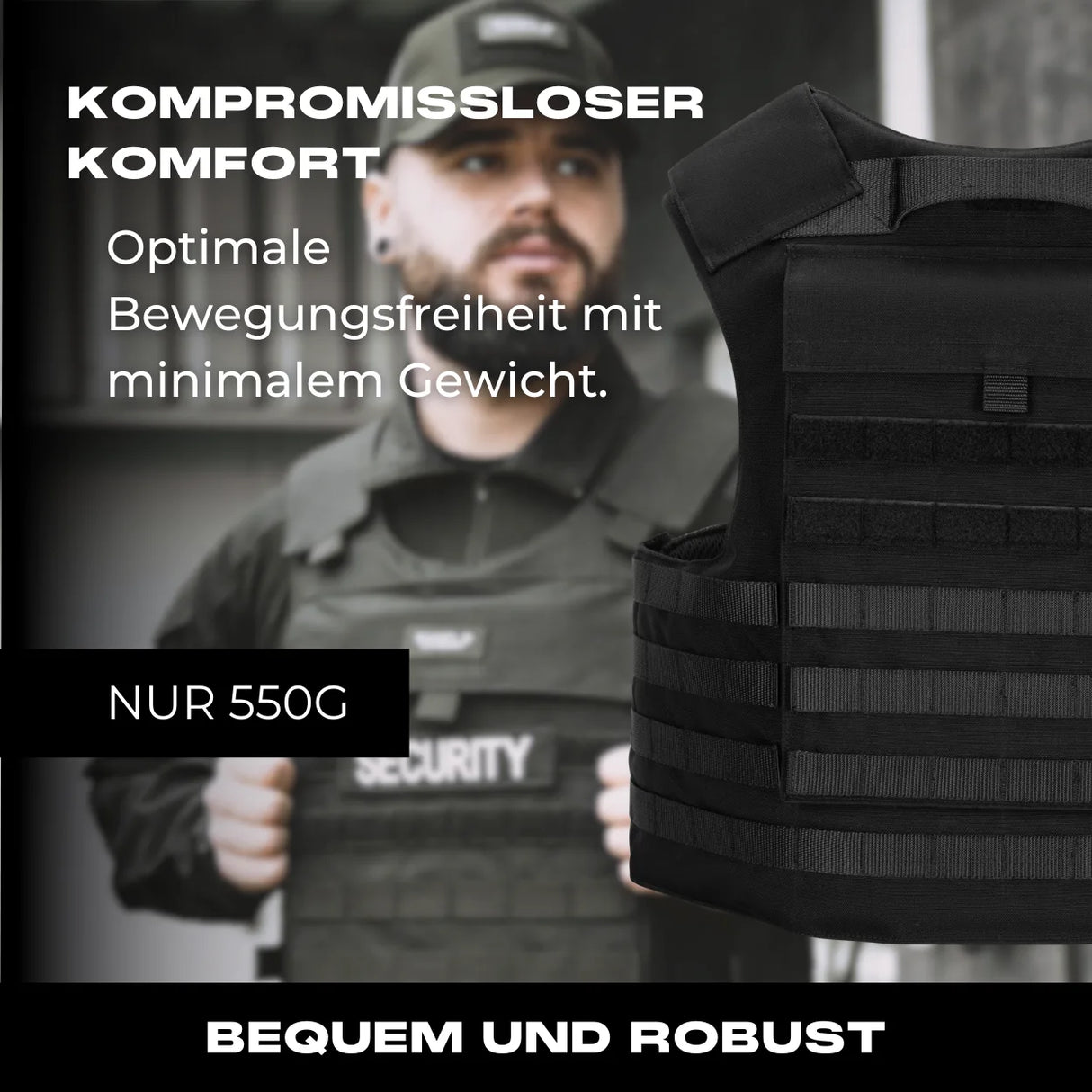 Security Bundle - Delta Tactical Weste, Gürtel, Cap & Patch