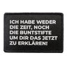 Web-Patch - Keine Buntstifte -9 x 6cm