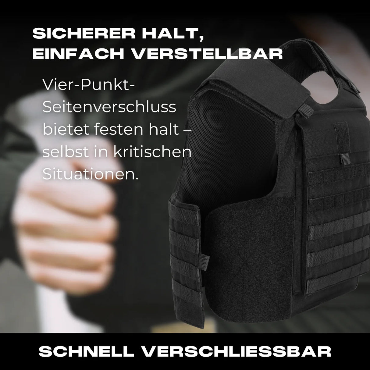 Security Bundle - Delta Tactical Weste, Gürtel, Cap & Patch