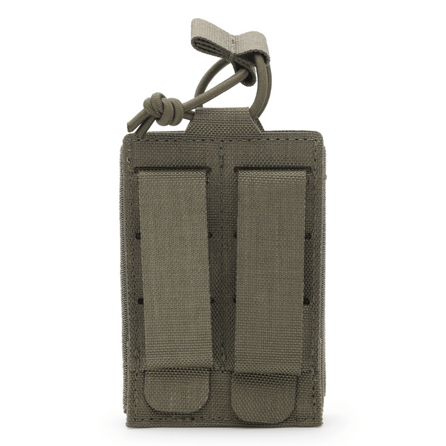 1 long magazine pouch BRAVO in stone grey-olive