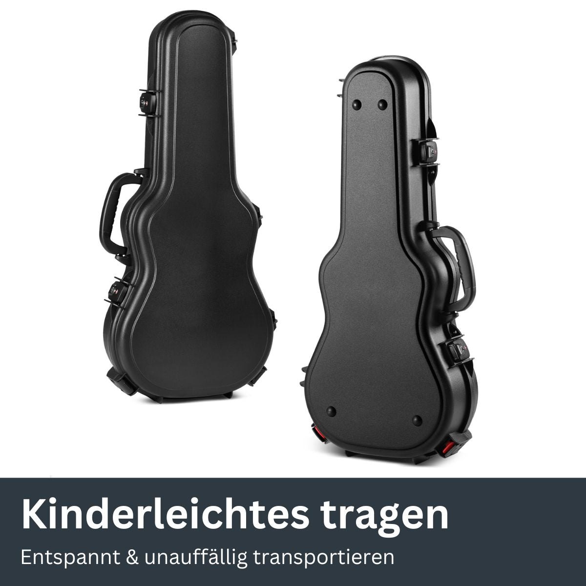 Hartschalenkoffer klein - Gitarren Optik Schwarz