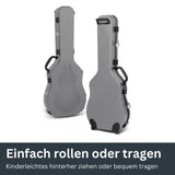 Hard shell case large - guitar look stone grey