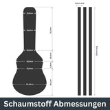 Hartschalenkoffer groß - Gitarren Optik Schwarz
