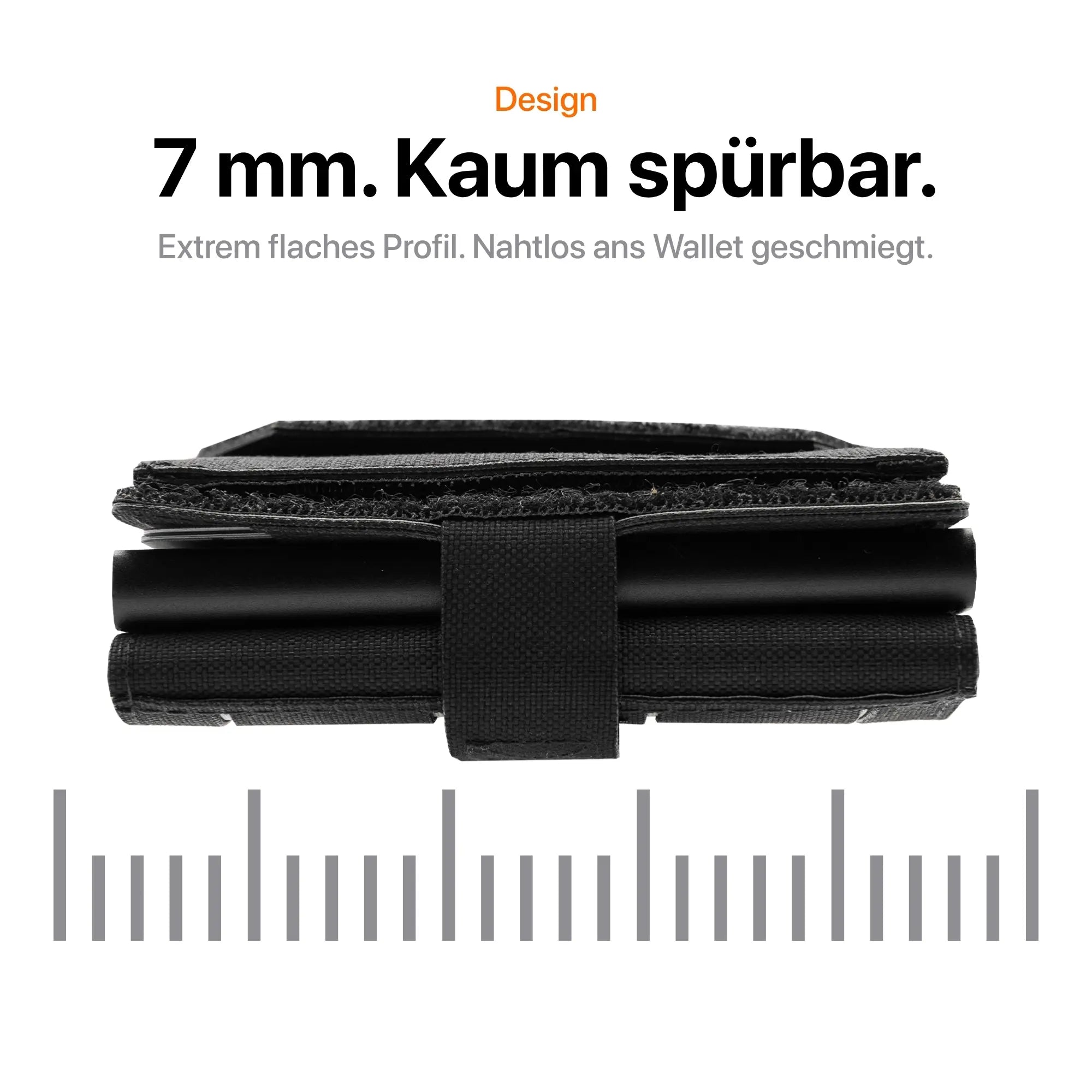 Tactical Wallet Münzfach - Schwarz