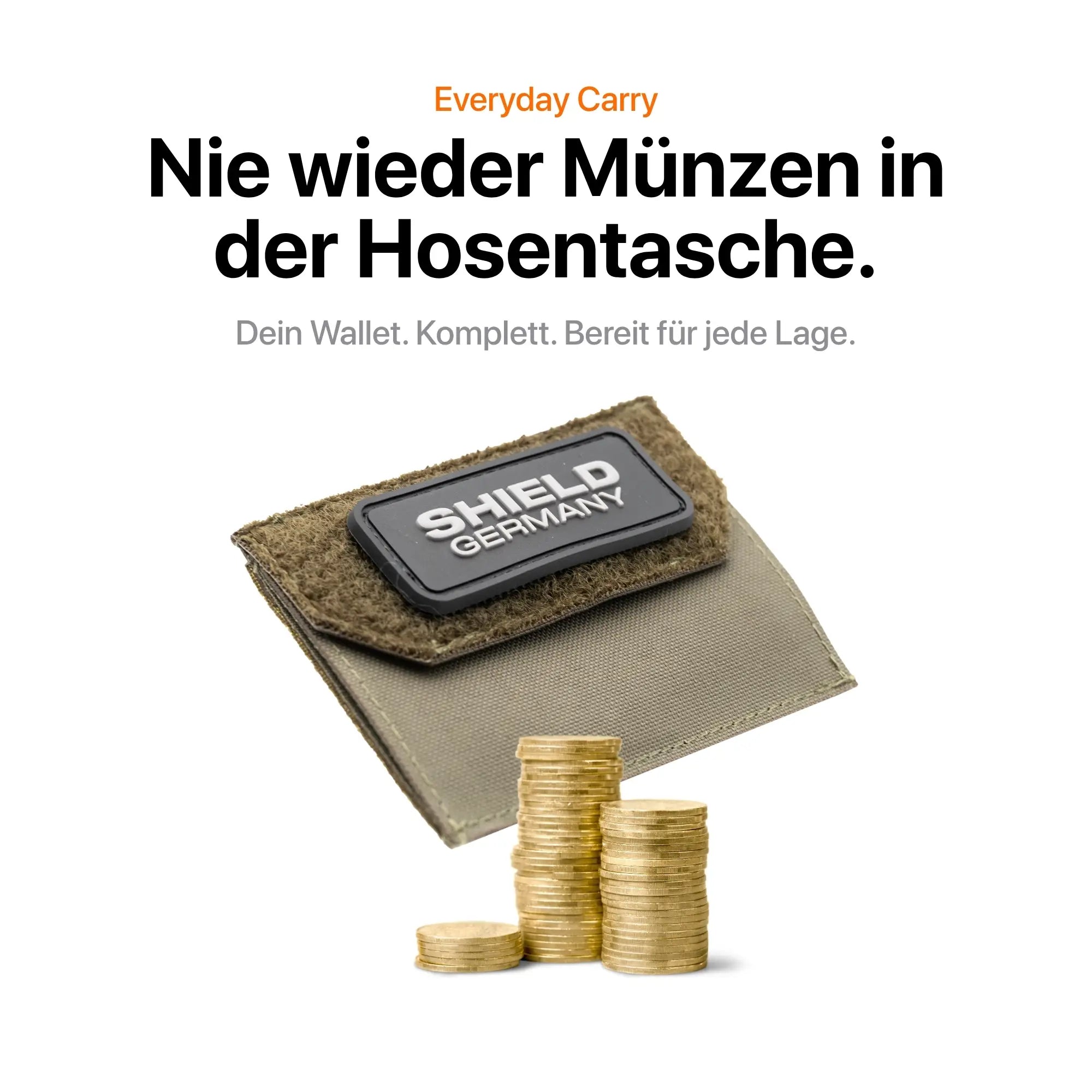 Tactical Wallet Münzfach - Steingrau Oliv