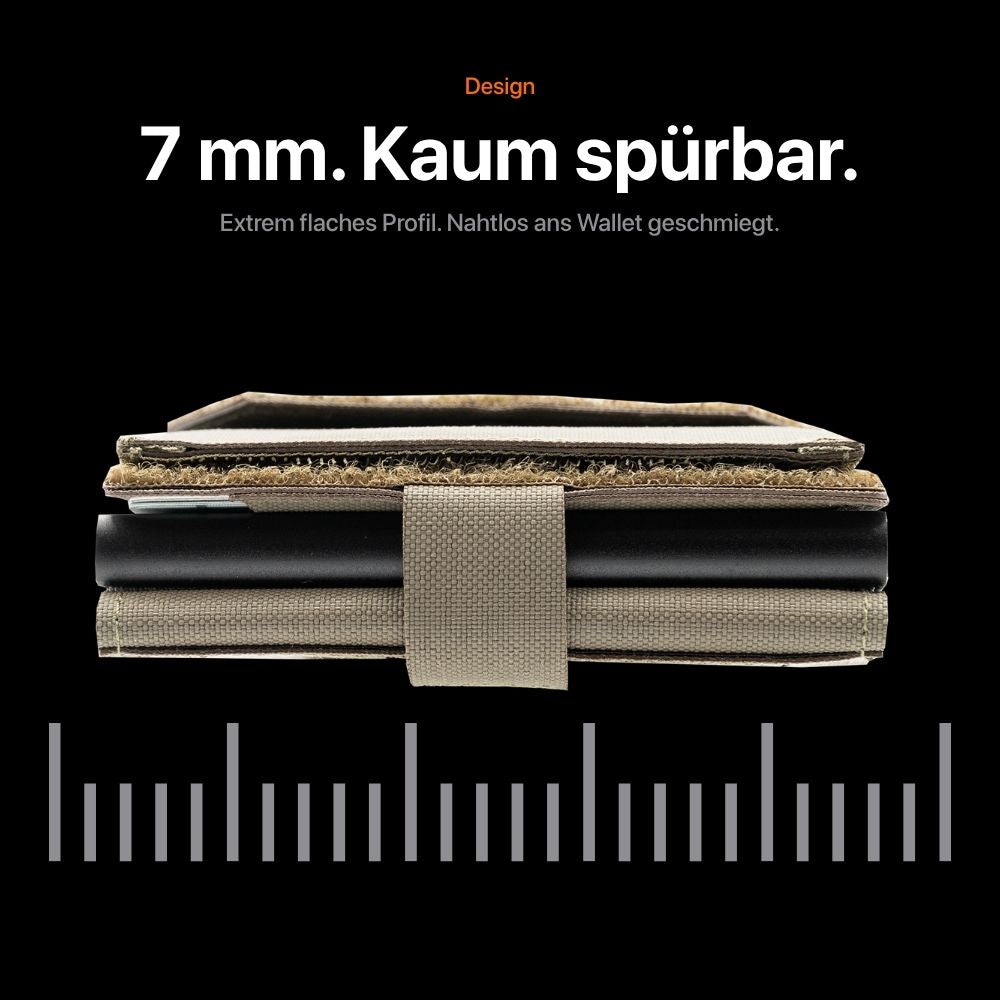 Tactical Wallet Münzfach - Steingrau Oliv