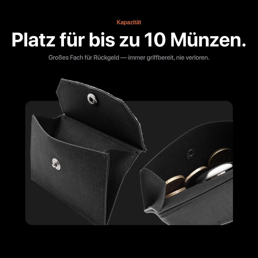 Tactical Wallet Münzfach - Schwarz