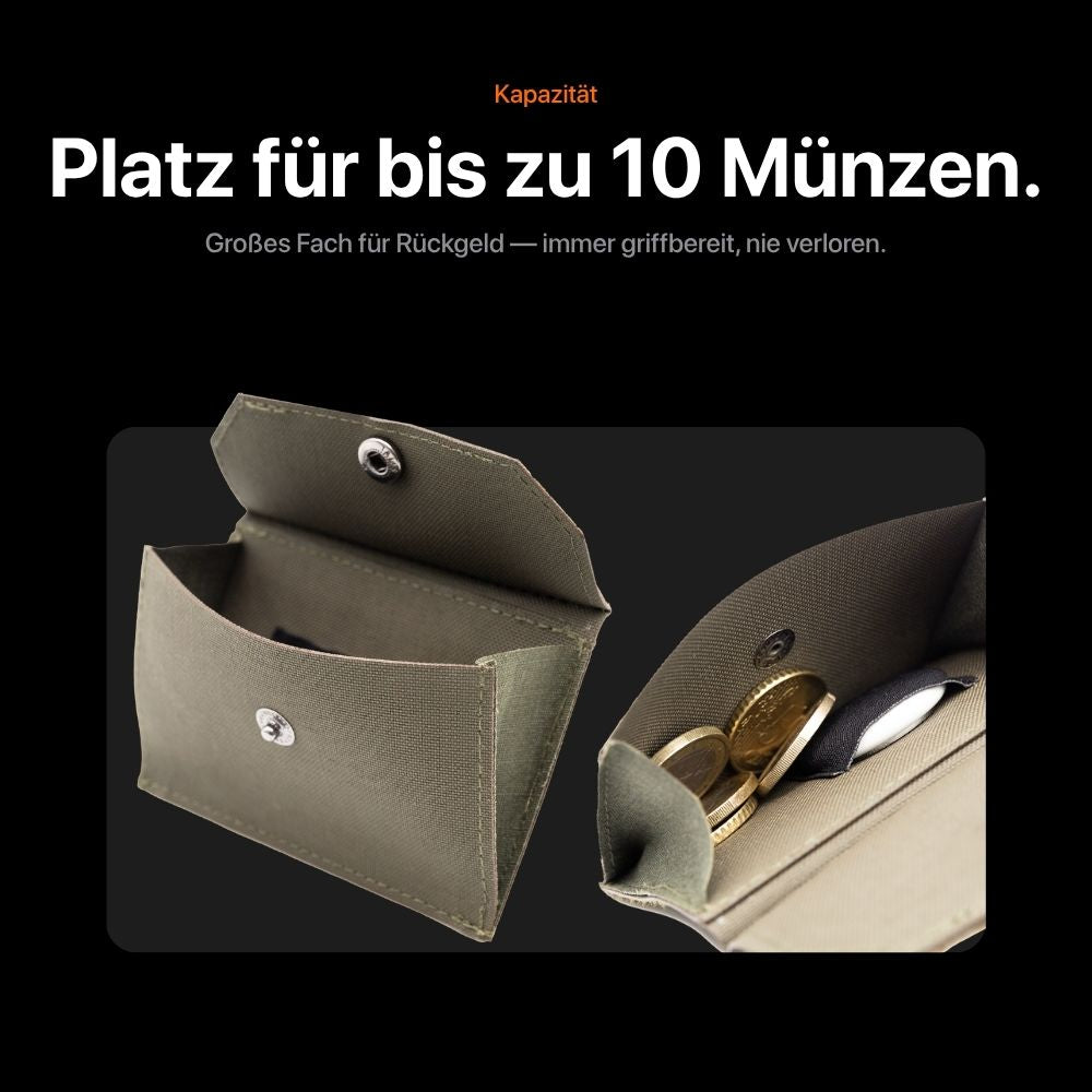 Tactical Wallet Münzfach - Steingrau Oliv