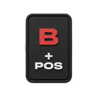 Rubberpatch Blutgruppe B+ (POS)