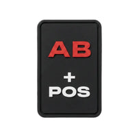 Rubberpatch Blutgruppe AB+ (POS)