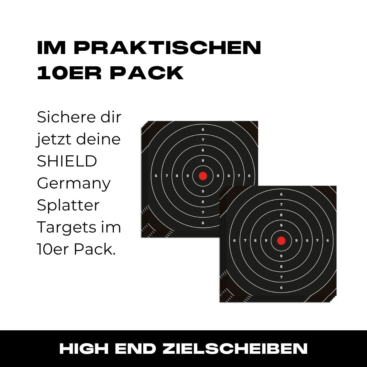 SHIELD Splatter Targets 10er Pack 26x26cm - 09