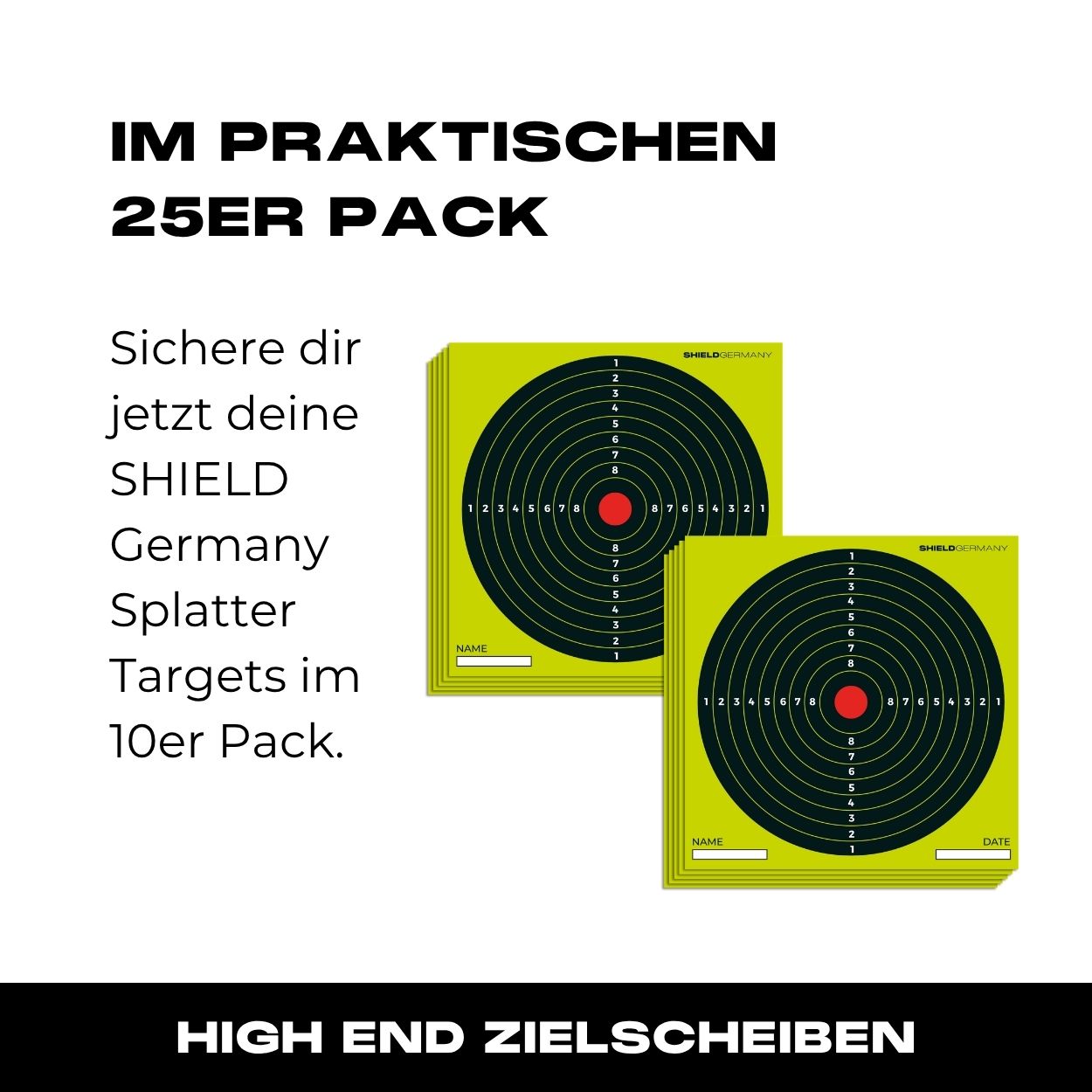 SHIELD Splatter Targets 25er Pack 14x14cm - 08