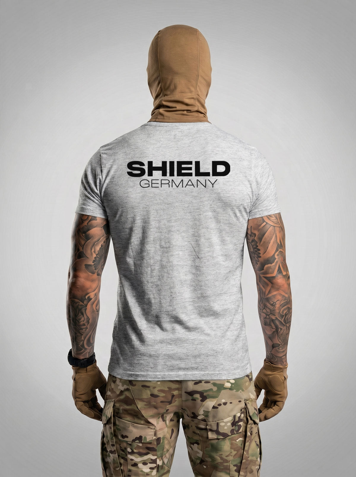 SHIELD Germany Logo T-Shirt - Hellgrau