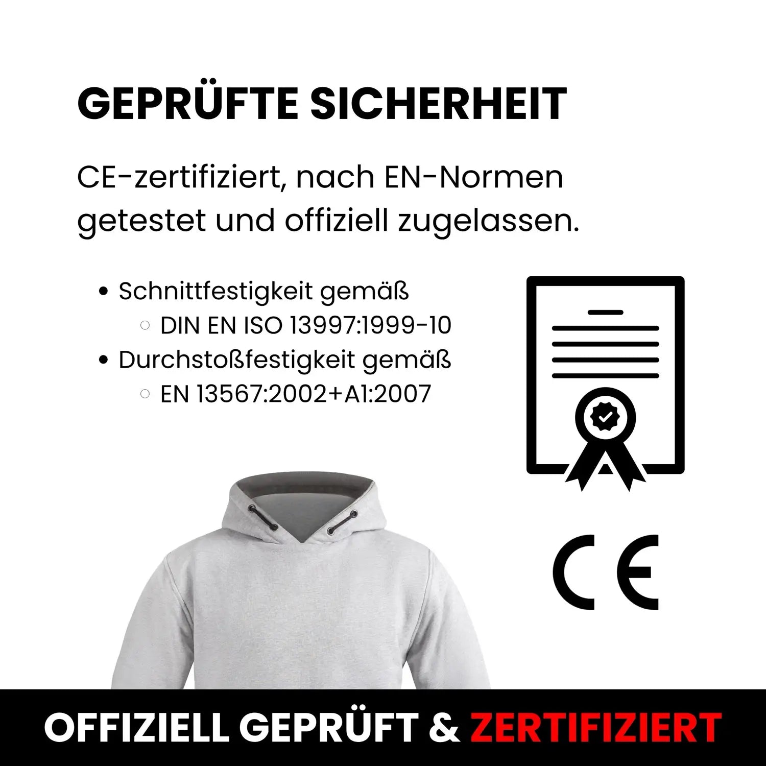 Protector Pro Hoodie - Schnitt- und Stichhemmend