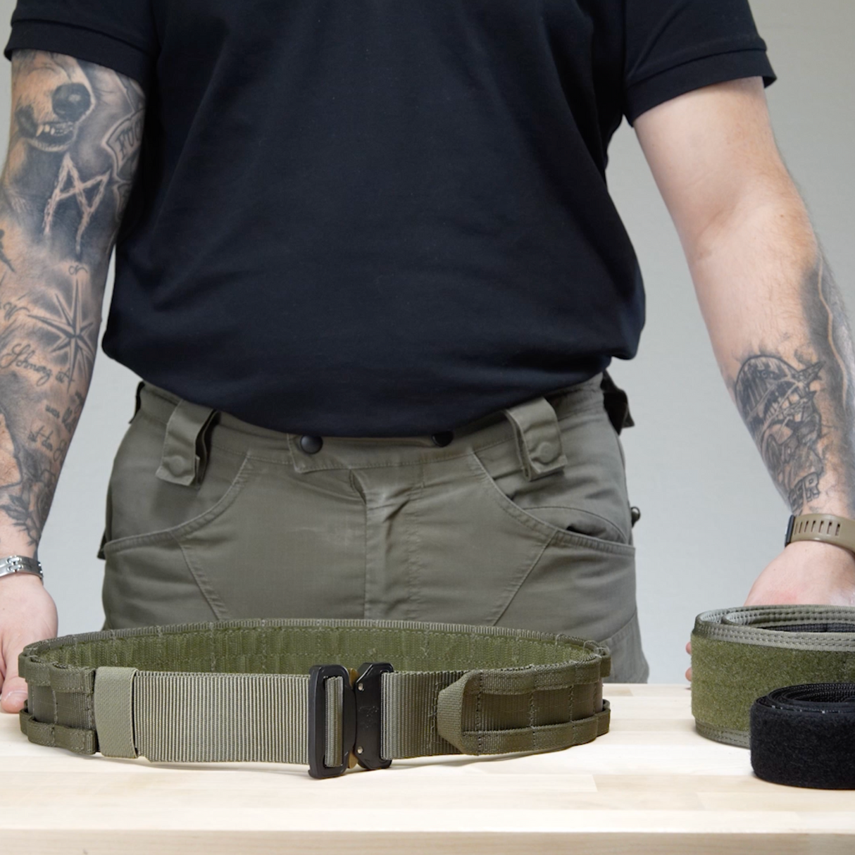 Tactical Waist Belt in steingrau- oliv