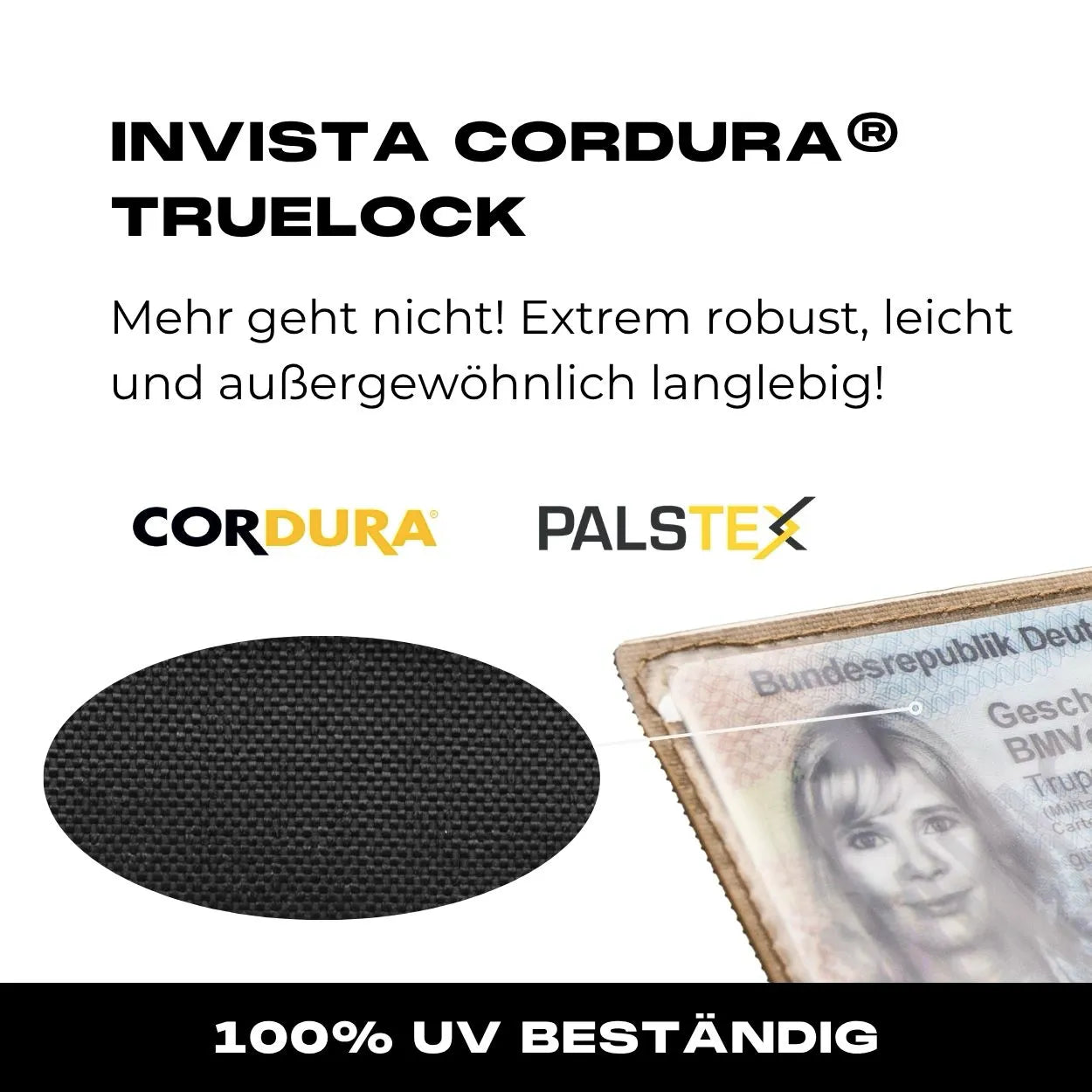 Ausweisfach mit Hakenklett in Coyote