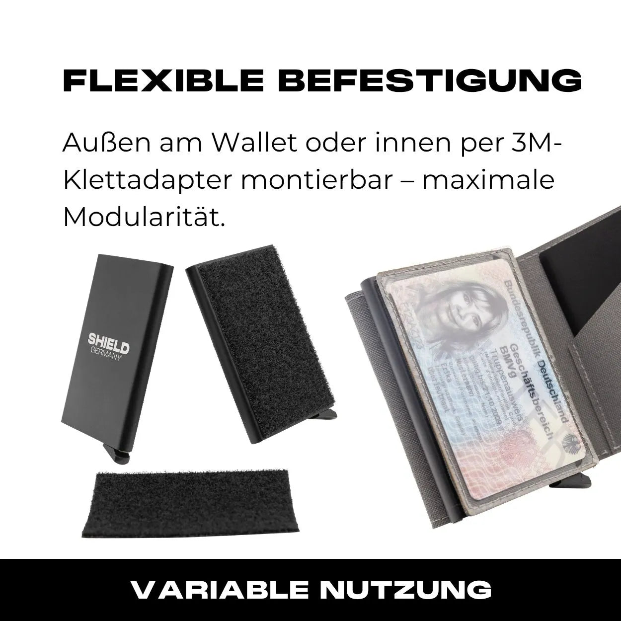 Ausweisfach mit Hakenklett in WG