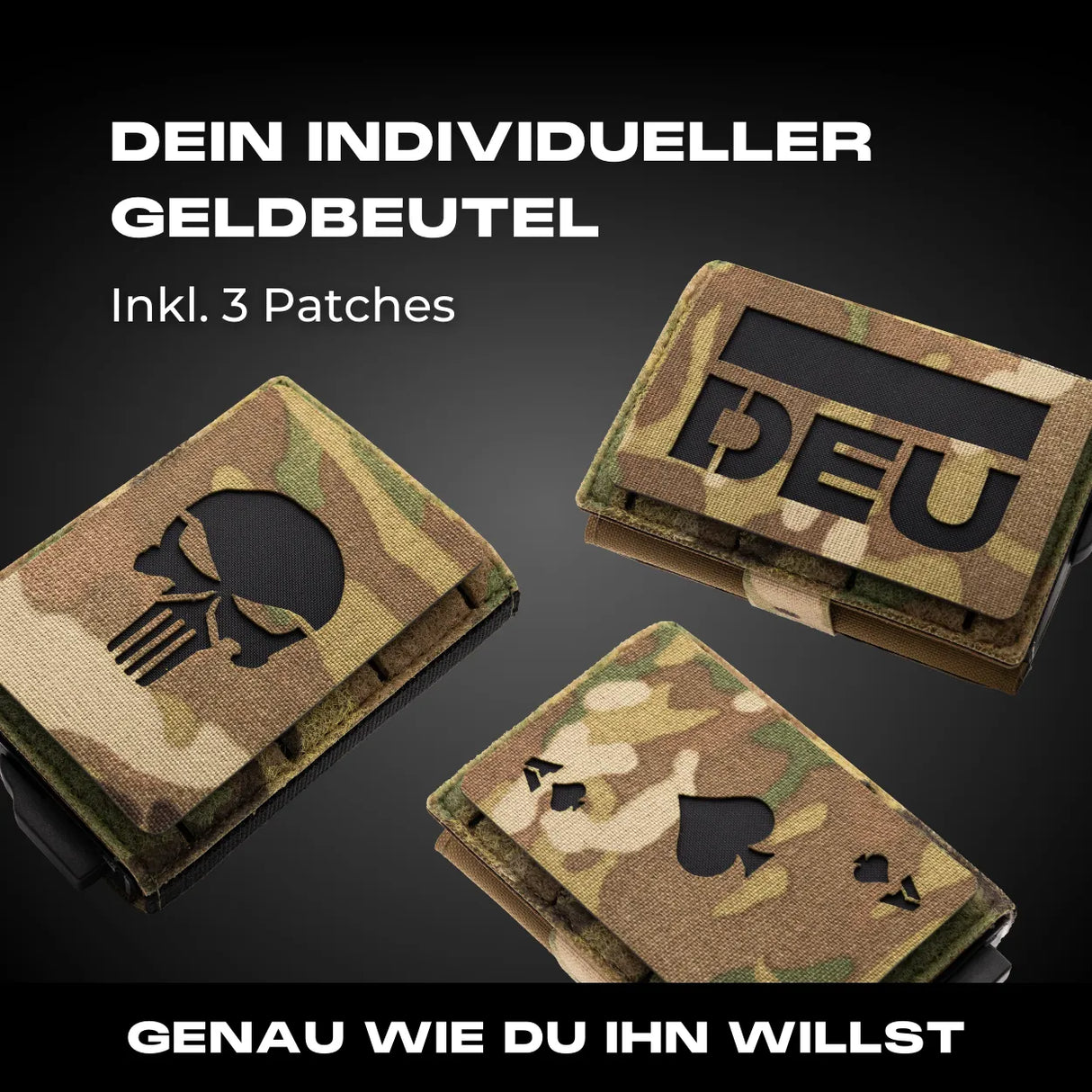 Tactical Wallet Multicam Hell inkl. 3 Lasercut Patches