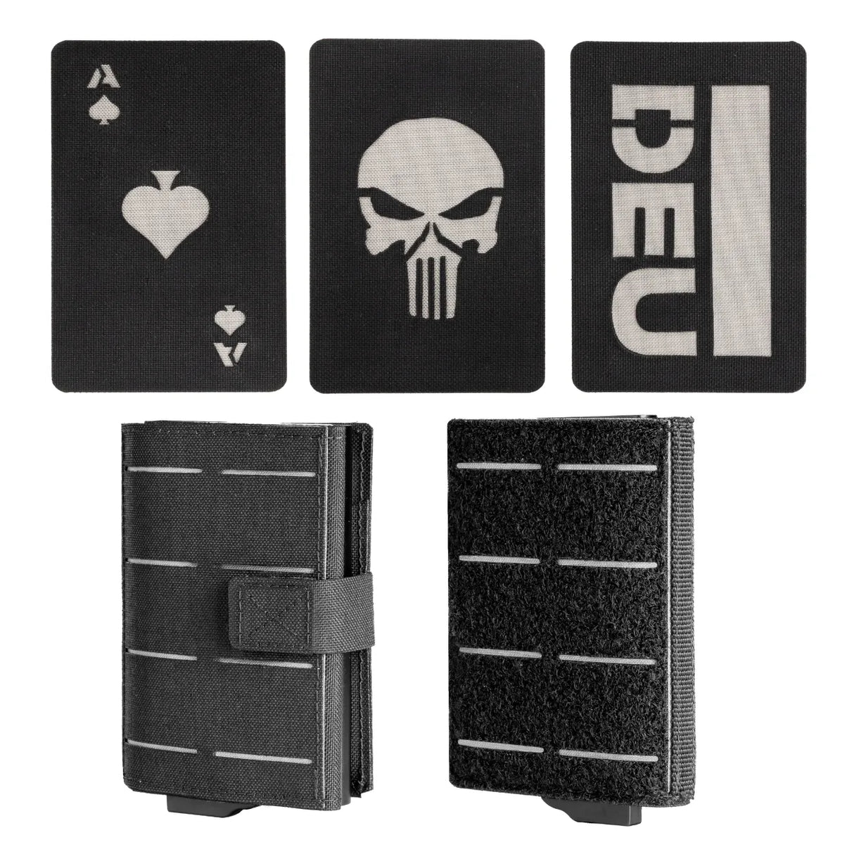 Tactical Wallet Schwarz inkl. 3 Lasercut Patches