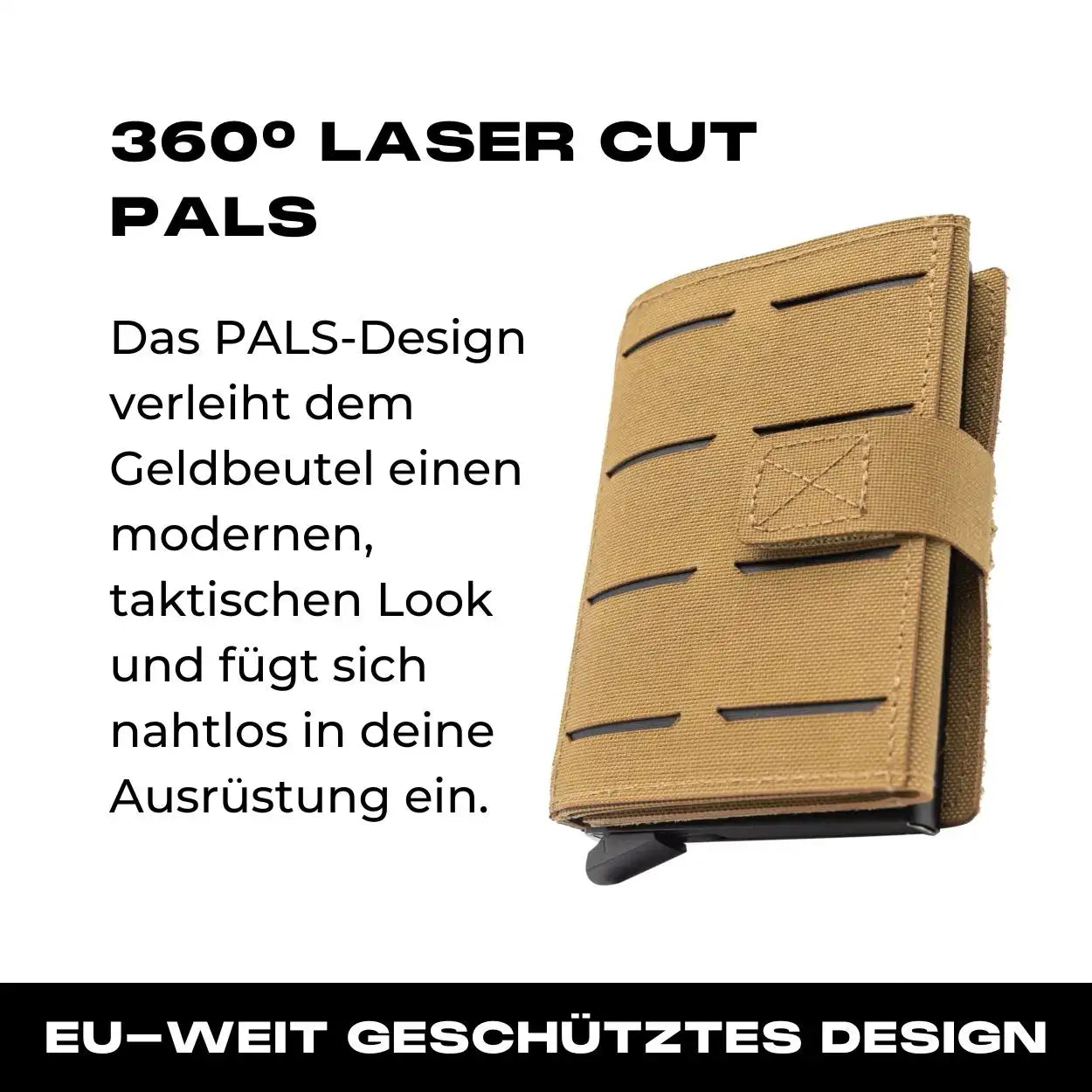 Tactical Wallet inkl. 3x Patch + Münzfach - Coyote