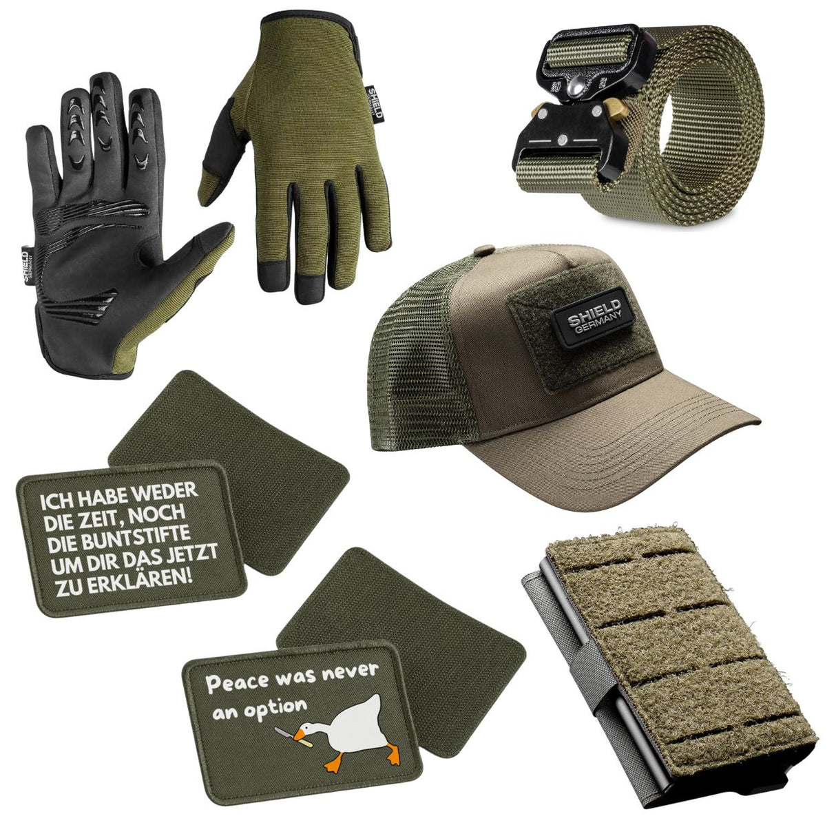 EDC Bundle in steingrau- oliv - mit Tactical Wallet